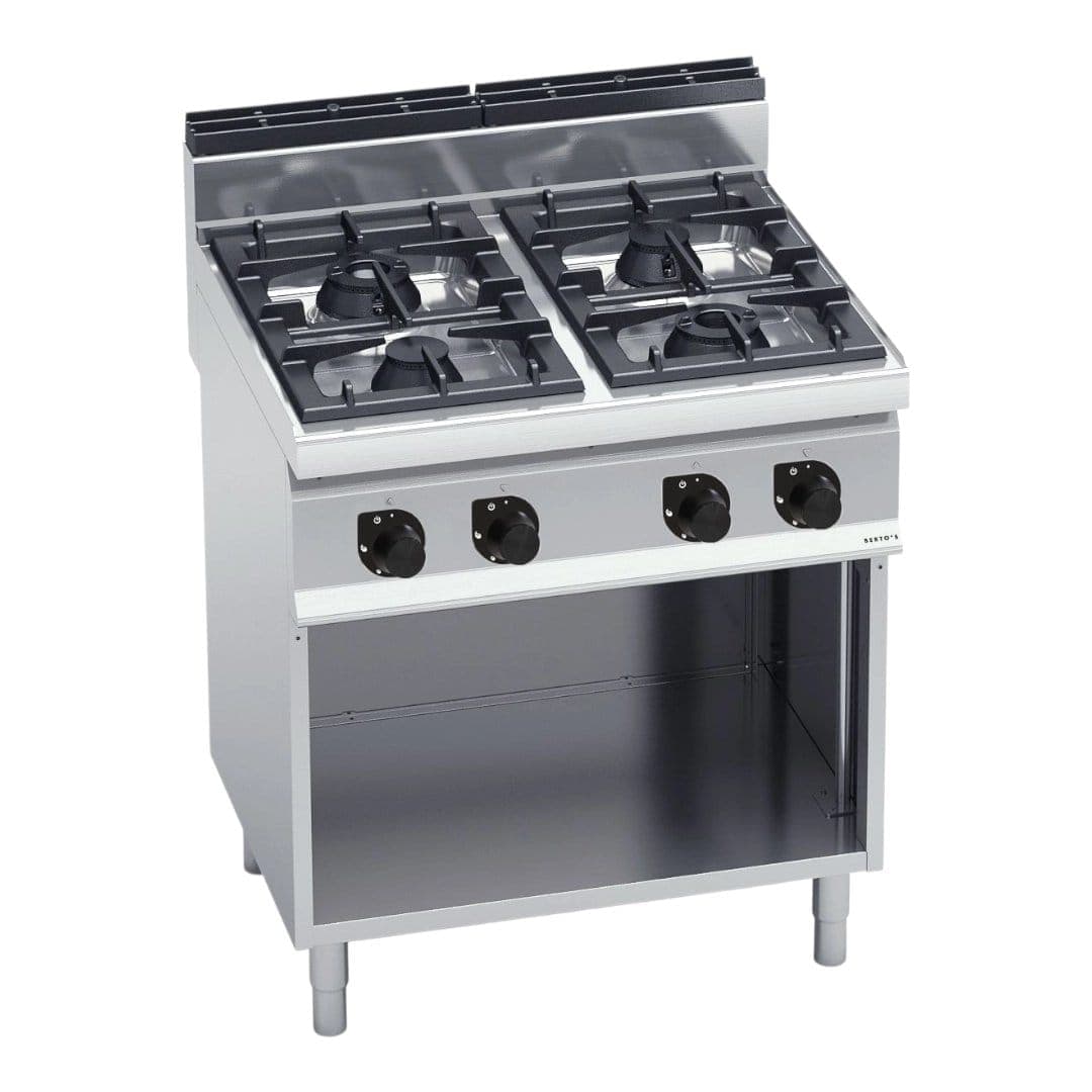 CUISINIÈRE A GAZ 4 FEUX VIFS SUR MEUBLE BERTO’S