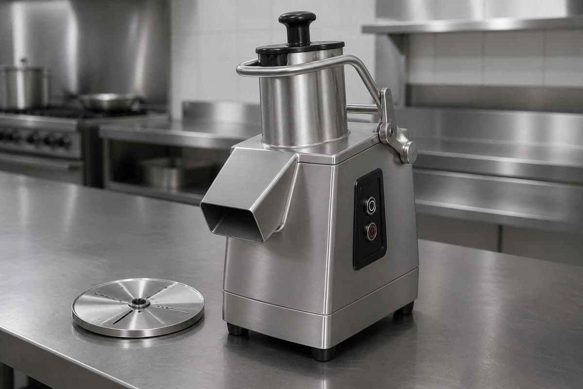 Coupe-légumes professionnel en inox pour légumerie