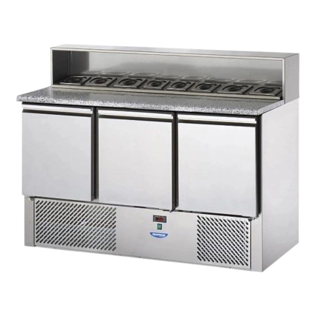 SALADETTE RÉFRIGÉRÉE 3 PORTES EN DESSUS GRANIT TECNODOM